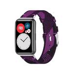 For Huawei Watch Fit Special Edition Nylon Braided Watch Band(Purple)