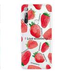 For Motorola Moto G8 TPU Pattern Soft Protective Case(Strawberry)