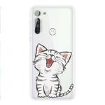 For Motorola Moto G8 Power Lite TPU Pattern Soft Protective Case(Cat)
