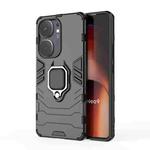 For vivo iQOO Neo9 Pro / Neo9 Shockproof PC + TPU Holder Phone Case(Black)