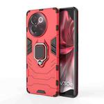 For vivo V30E 5G Shockproof PC + TPU Holder Phone Case(Red)