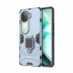 For vivo iQOO Z9s 5G Shockproof PC + TPU Holder Phone Case(Navy Blue)