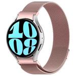For Samsung Galaxy Watch 6 Button Style Milan Magnetic Metal Watch Band(Rose Pink)