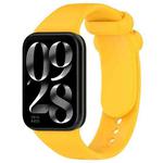 For Xiaomi Mi Band 8 Pro Solid Color Black Buckle Silicone Watch Band(Yellow)