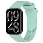 For Xiaomi Mi Band 8 Pro Solid Color Black Buckle Silicone Watch Band(Teal)