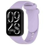 For Xiaomi Mi Band 8 Pro Solid Color Black Buckle Silicone Watch Band(Purple)