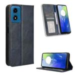 For Motorola Moto G04 / G24 Magnetic Buckle Retro Texture Leather Phone Case(Blue)