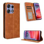 For Motorola Edge 50 Pro 5G Magnetic Buckle Retro Texture Leather Phone Case(Brown)