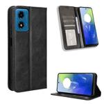 For Motorola Moto E14 / G04 / G04s Magnetic Buckle Retro Texture Leather Phone Case(Black)