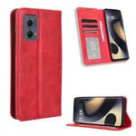 For Motorola Edge 2024 5G Magnetic Buckle Retro Texture Leather Phone Case(Red)