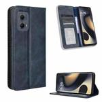 For Motorola Edge 2024 5G Magnetic Buckle Retro Texture Leather Phone Case(Blue)