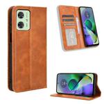 For Motorola Moto G64 5G / G64y 5G Magnetic Buckle Retro Texture Leather Phone Case(Brown)