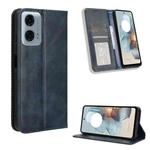 For Motorola Moto G45 5G / G34 5G Magnetic Buckle Retro Texture Leather Phone Case(Blue)