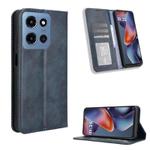 For Motorola Moto G Play 2025 Magnetic Buckle Retro Texture Leather Phone Case(Blue)