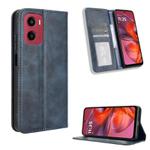 For Motorola Moto G05 4G / E15 4G Magnetic Buckle Retro Texture Leather Phone Case(Blue)