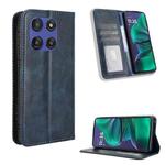 For Motorola Moto G Stylus 5G 2025 Magnetic Buckle Retro Texture Leather Phone Case(Blue)