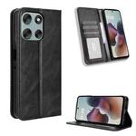 For Motorola Moto G56 / G66j / G66y 5G Magnetic Buckle Retro Texture Leather Phone Case(Black)