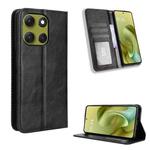 For Motorola Moto G86 5G Magnetic Buckle Retro Texture Leather Phone Case(Black)