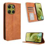 For Motorola Moto G86 5G Magnetic Buckle Retro Texture Leather Phone Case(Brown)
