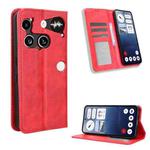 For Nothing Phone 3 Magnetic Buckle Retro Texture Leather Phone Case(Red)