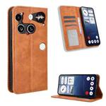 For Nothing Phone 3 Magnetic Buckle Retro Texture Leather Phone Case(Brown)