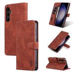 For Samsung Galaxy S23 FE 5G AZNS Skin Feel Calf Texture Flip Leather Phone Case(Brown)