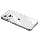 For iPhone 15 SULADA TPU Frame + Tempered Glass Transparent Phone Case(Black)
