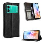 For Doogee X98 Magnetic Buckle Retro Texture Leather Phone Case(Black)