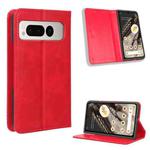 For Google Pixel Fold Magnetic Buckle Retro Texture Leather Phone Case(Red)