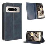 For Google Pixel Fold Magnetic Buckle Retro Texture Leather Phone Case(Blue)