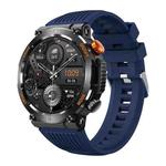 HT17 1.46 inch Round Screen Bluetooth Smart Watch, Support Health Monitoring & 100+ Sports Modes(Blue)