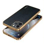 For iPhone 15 Pro Max SULADA TPU + Litchi Texture Leather Phone Case(Black)