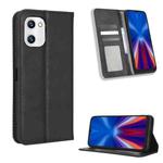 For UMIDIGI G2 / G1 / G1 Max Magnetic Buckle Retro Texture Leather Phone Case(Black)