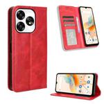 For Umidigi A15 / A15C Magnetic Buckle Retro Texture Leather Phone Case(Red)