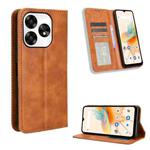 For Umidigi A15 / A15C Magnetic Buckle Retro Texture Leather Phone Case(Brown)