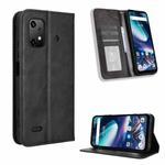 For Umidigi Bison X20 Magnetic Buckle Retro Texture Leather Phone Case(Black)