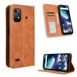 For Umidigi Bison X20 Magnetic Buckle Retro Texture Leather Phone Case(Brown)