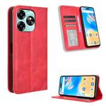 For Umidigi G6 5G Magnetic Buckle Retro Texture Leather Phone Case(Red)