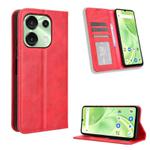 For Umidigi G9 5G Magnetic Buckle Retro Texture Leather Phone Case(Red)