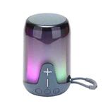 T&G TG-652 Portable RGB Light Transparent Bluetooth Speaker(Grey)