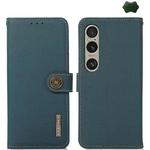 For Sony Xperia 1 VI KHAZNEH Custer Genuine Leather RFID Phone Case(Green)