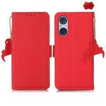 For Sony Xperia 5 V Side-Magnetic TJ Genuine Leather RFID Phone Case(Red)