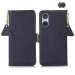 For Sony Xperia 5 V Side-Magnetic TJ Genuine Leather RFID Phone Case(Blue)