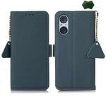 For Sony Xperia 5 V Side-Magnetic TJ Genuine Leather RFID Phone Case(Green)