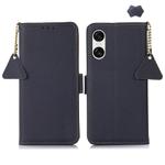 For Sony Xperia 10 VI Side-Magnetic TJ Genuine Leather RFID Phone Case(Blue)