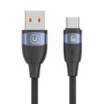 USAMS US-SJ631 U85 2m USB to Type-C 6A Aluminum Alloy Fast Charging & Data Cable(Black)