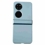 For Huawei P50 Pocket Three-stage Pearlescent Paint PC Shockproof Phone Case(Blue)