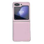 For Samsung Galaxy Z Flip5 Integrated Morandi Pearlescent Paint Shockproof Phone Case(Pink)