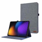 For Xiaomi Pad 7 / 7 Pro Fabric Leather Tablet Case(Blue)