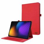 For Xiaomi Pad 7 / 7 Pro Fabric Leather Tablet Case(Red)